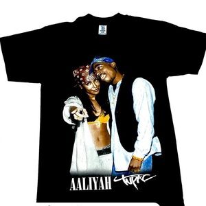 Aaliyah And Tupac Vintage T Shirts